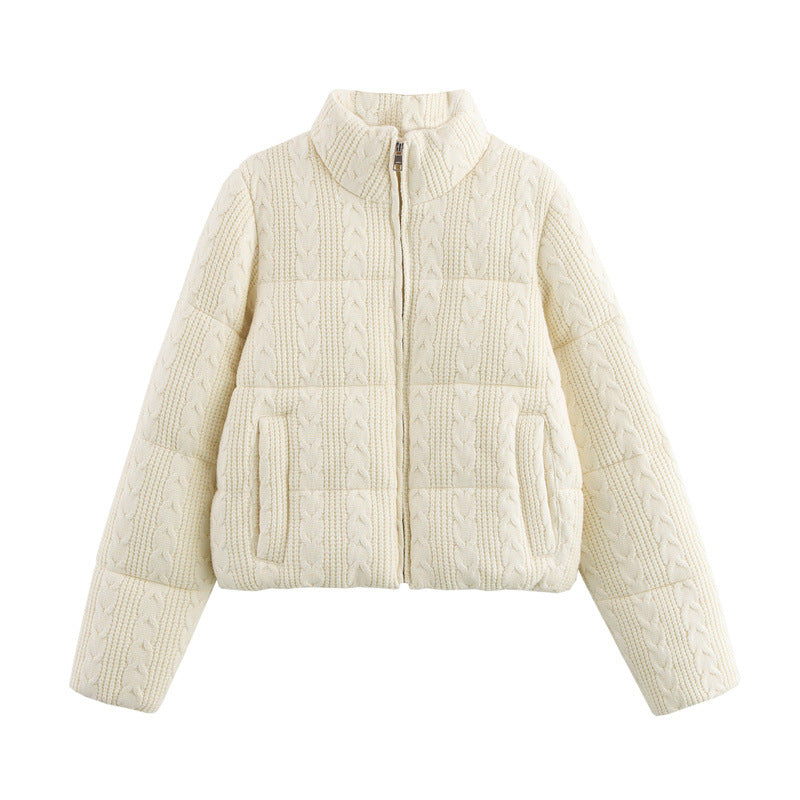 Snowy Knit Puffer