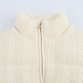 Snowy Knit Puffer